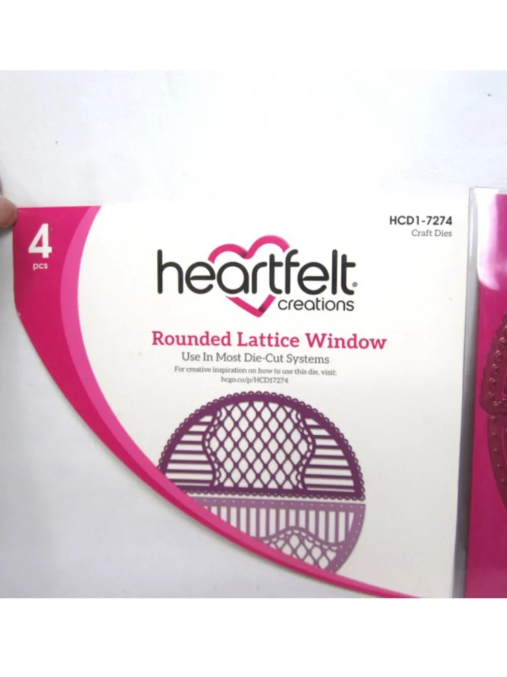 Heartfelt Creations Rounded Lattice Window 4 Pcs HCD1-7274